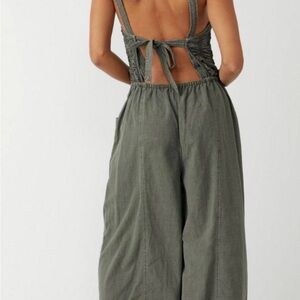 Free People Forever Always Tie-Shoulder One-Piece Jumpsuit